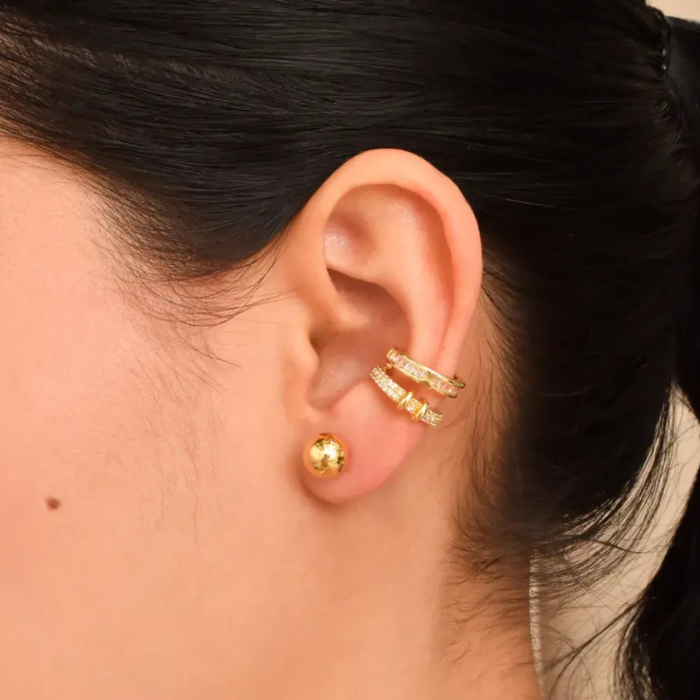 Earcuff doble con circón