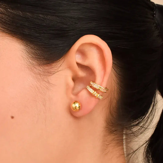 Earcuff doble con circón