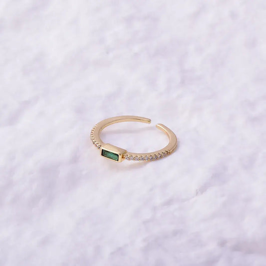 Anillo Esmeralda Baguette