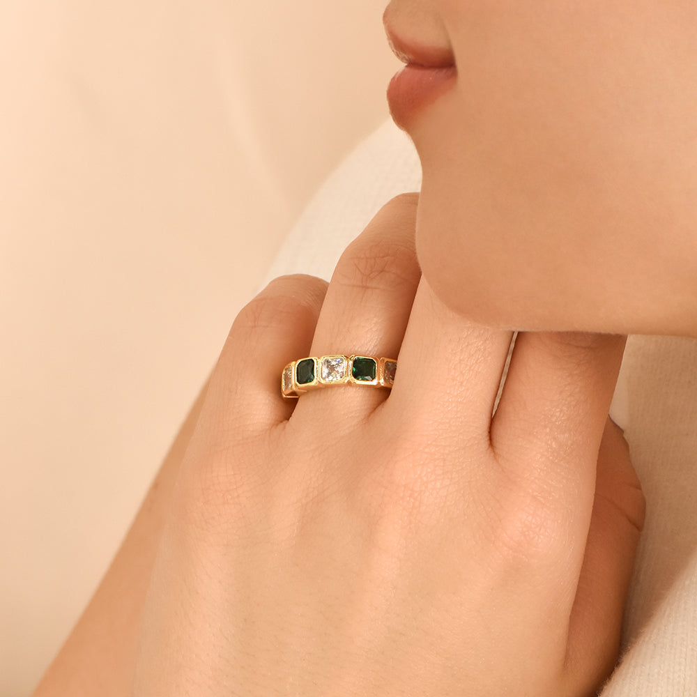 Anillo Glam Verde