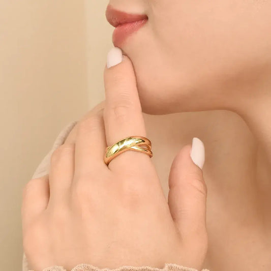 Anillo Lazo Dorado