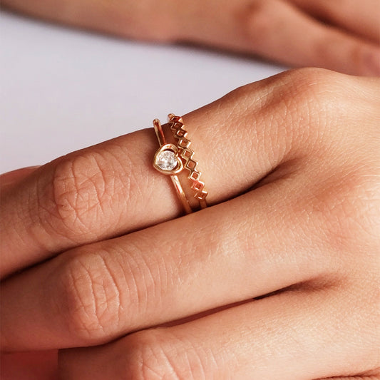 Anillo Corazón Mosaico