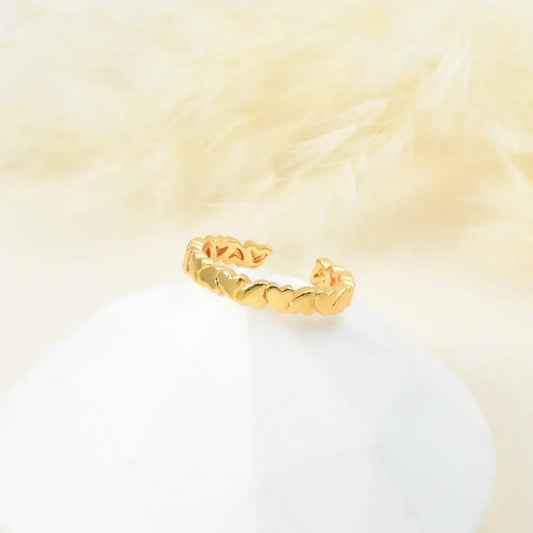 Anillo corazón abstracto