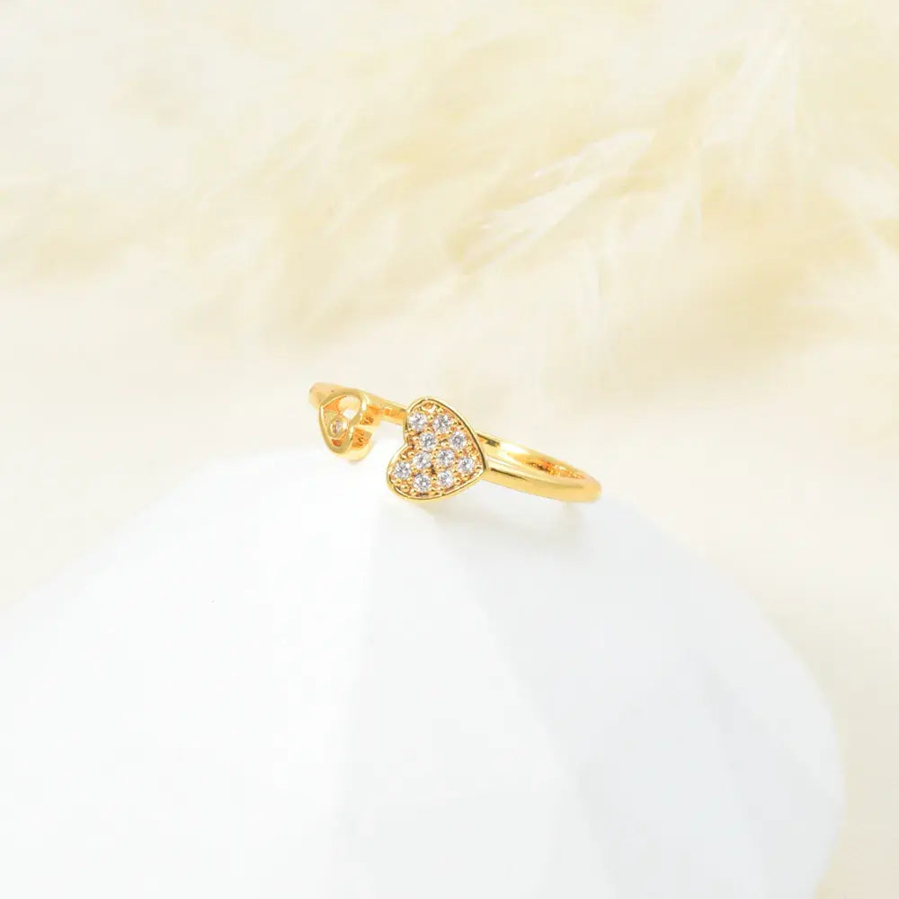 Anillo corazón doble