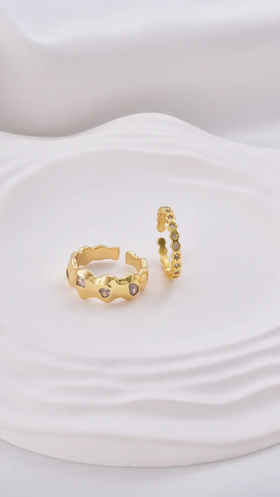Anillos en Baño de Oro 24K, box emprendedora edición navideña 2025