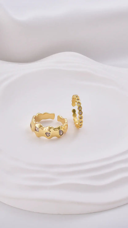 Anillos en Baño de Oro 24K, box emprendedora edición navideña 2025