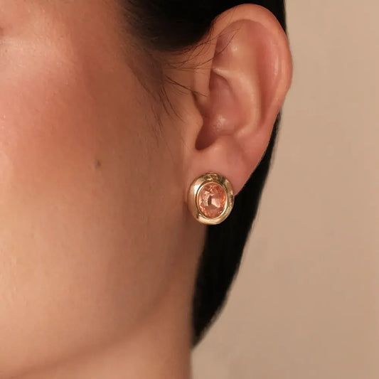 Arete Cristal Rosa